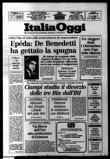 Italia oggi : quotidiano di economia finanza e politica